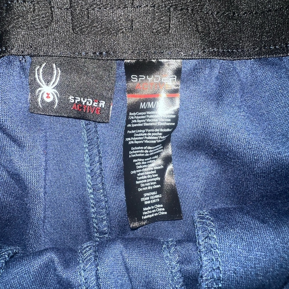 Spyder Navy Active Performance Sweat Pants - Mens Medium - Picture 3 of 4